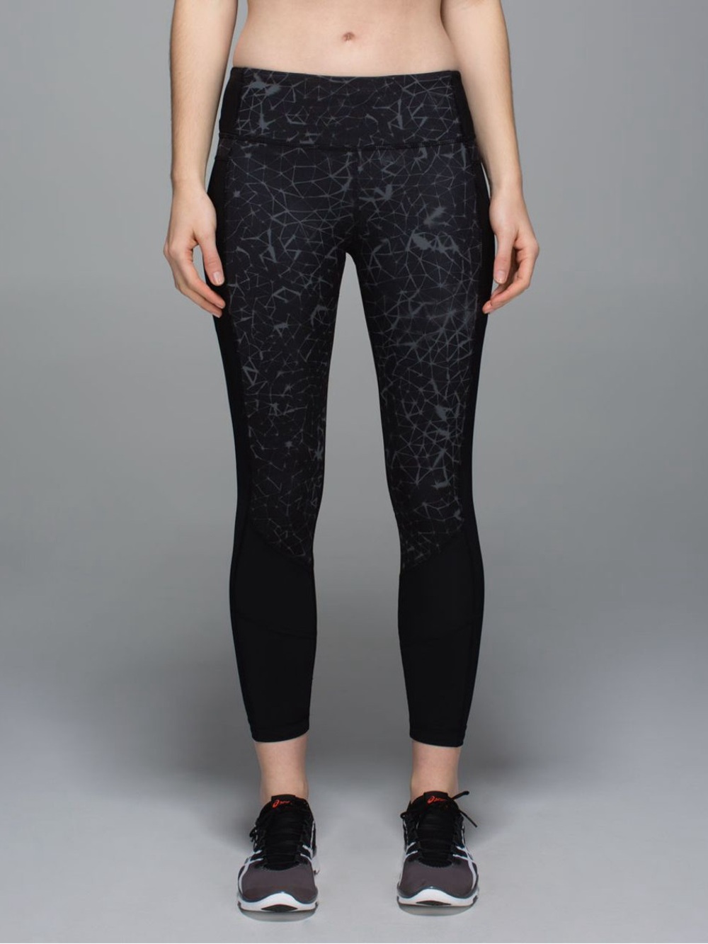 Lululemon Trail Bound 7/8 Tight - Star Crushed Coal Black Leggings